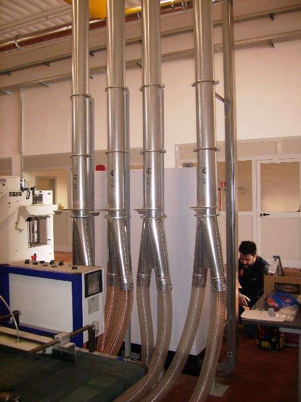 Calate con diffusori e serrande a coulisse manuali